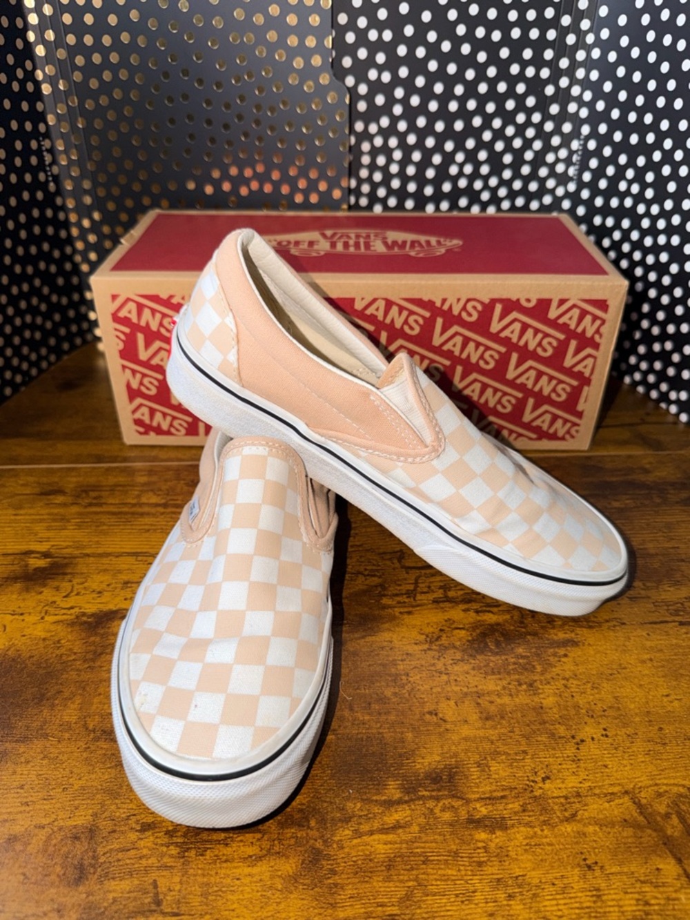 Vans Classic Slip-On sneakers in the Frappe checkerboard colorway